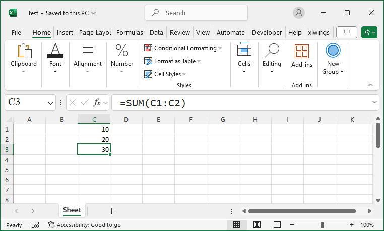 Insert a Formula Using OpenPyXL